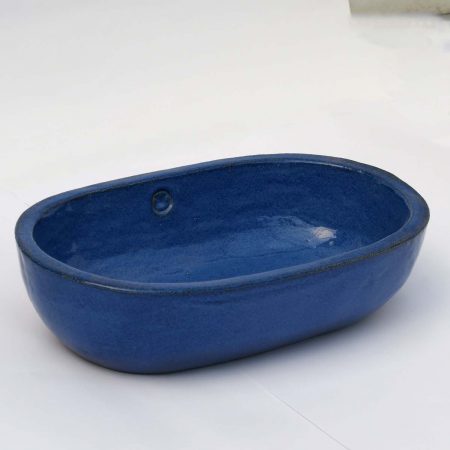 כיור אמבטיה קטן אובאלי בצבע כחול