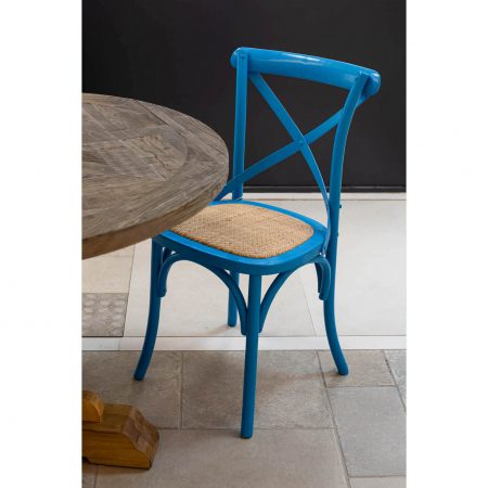 כסאאות עץ לפינת אוכל צבע כחול